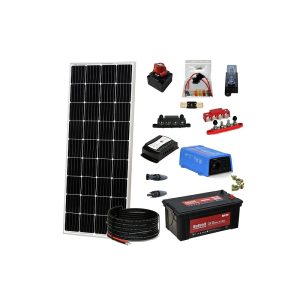 Kit aislada SolarPack OGP03 - 300W 12V, 900W/día - iluminación, Fin de semana - Verano